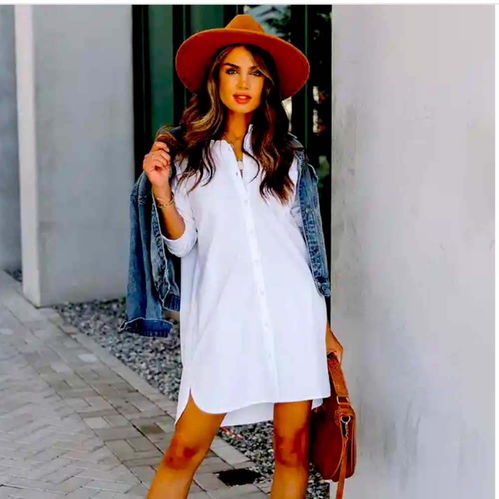 NWT J.Crew RISKY BUSINESS POCKETED BUTTON DOWN SHIRT DRESS - WHITE‎